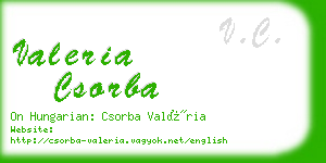 valeria csorba business card